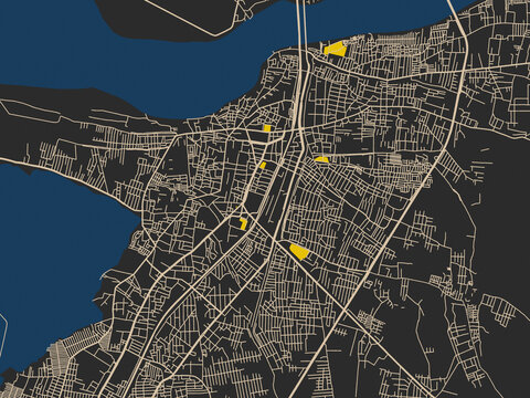 Nellore, India &ndash; minimalist flat city map