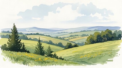 Rolling hills landscape