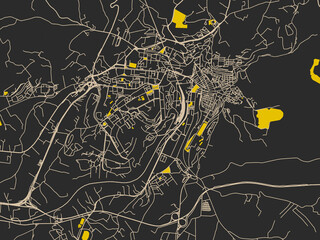 Graphic city map artwork of Caltanissetta, Italy