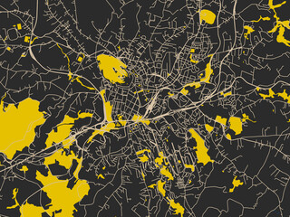 Graphic city map artwork of Campobasso, Italy