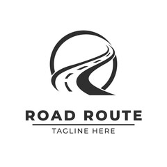 road route highway logo design concept idea