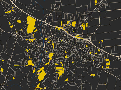 Graphic city map artwork of Cesena, Italy