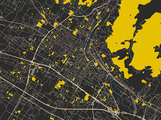 Abstract City Map Prato Italy