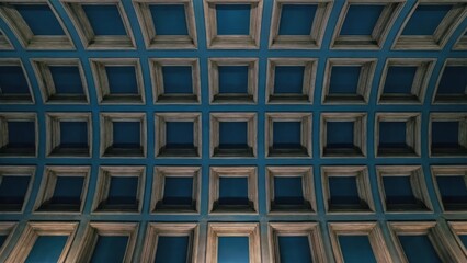 Architectural Ceiling Vault Interior Abstract Symmetry View