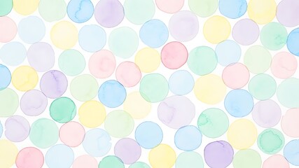 Watercolor polka dots pattern