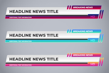 banner lower third for stream and news channel