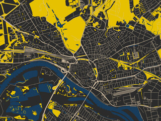 Graphic City Map Artwork Arnhem