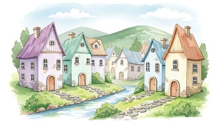 Whimsical village