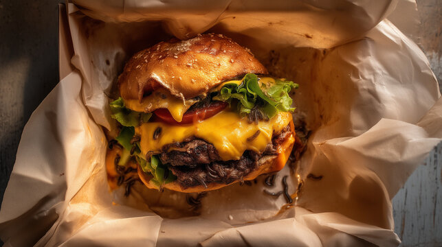 Contaminated Delivery Burger with Maggots