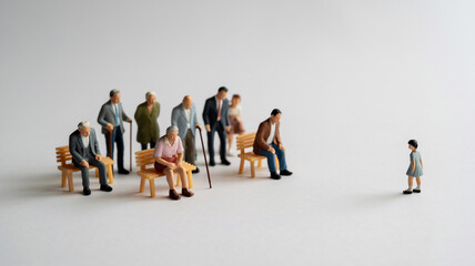 少子高齢化イメージ　Generative AI