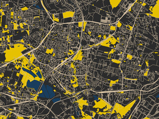 Decorative Abstract Map Sosnowiec Poland