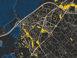 Posterstyle Map Aveiro Portugal Using