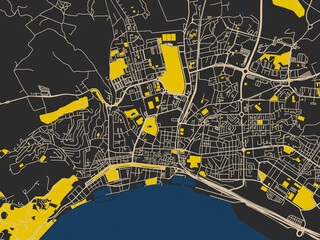 Abstract City Map Setubal Portugal