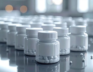 White medicine bottles