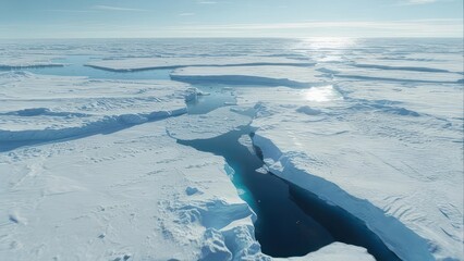 Arctic landscape with glacial meltwater channels