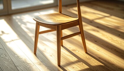 Wooden chair sunlight interior