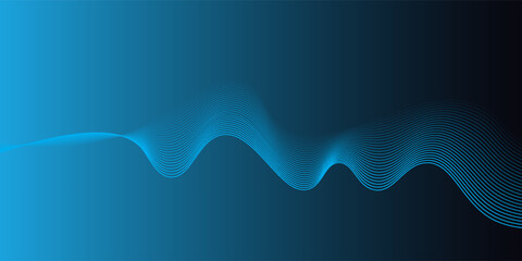Futuristic technology background.Blue line wave light screen abstract illustration.