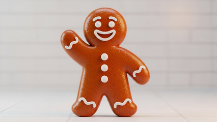 Fototapeta premium gingerbread man on white