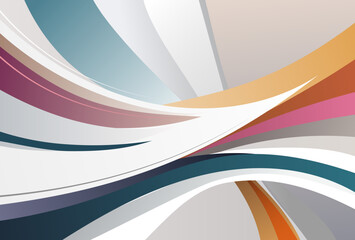 Abstract line art background, modern and flowing colorful design	
