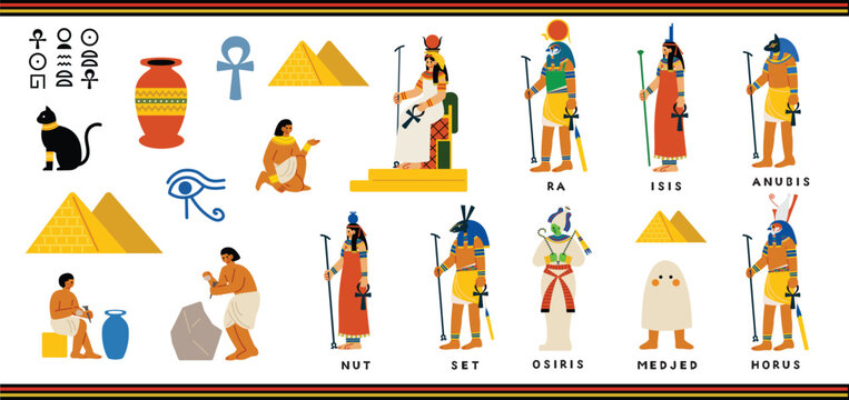 古代エジプトのイラストセット