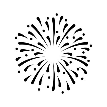 fireworks icon vector line art illustration fire work outline design