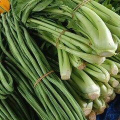 Fresh green vegetables for market