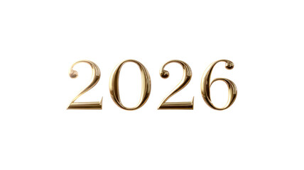 Elegant serif-style 2026 typography with subtle gold accents, refined detailing, soft highlights, and a clean, minimal white background.