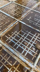 Abstract shadow water on a blue box