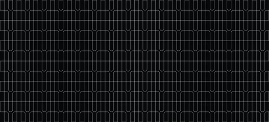 Seamless Dark Black Background Texture with Fine Minimalist Vertical and Horizontal Grid Mesh Overlay | Digital Hi-Tech Fabric Wallpaper