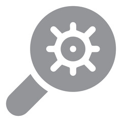 Obraz premium Magnifying Glass With Gear