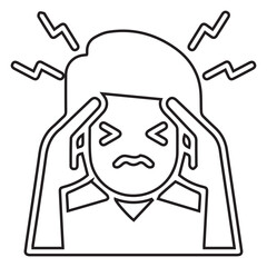 Stress headache icon