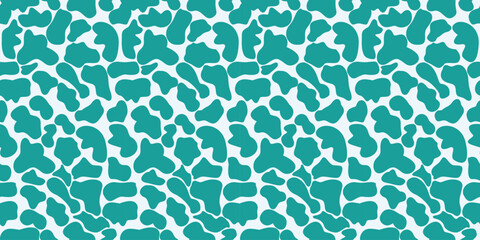 Seamless vector pattern, blue leopard print for wallpaper and textile design. © yeen