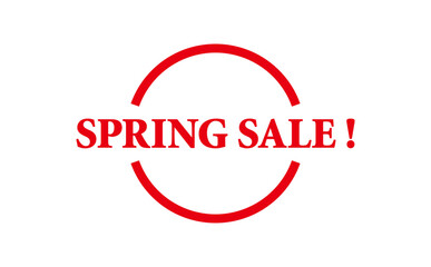 SPRING SALE ! - SPRING SALE ! text written on Red Rubber Stamp
