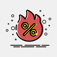 Icon hot sale. Black Friday Sale elements. Icon in MBE style.