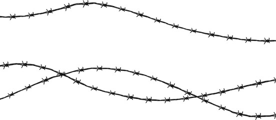 Barbed wire silhouette