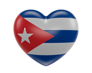 Celebrate Cuban pride with this heart flag, ideal for cultural events, travel promotions, or showcasing national identity beautifully