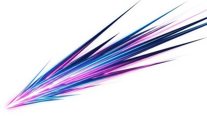 Dynamic burst of blue and purple light trails creating a sense of speed and energy.