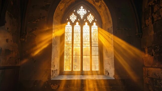 Sunlight through ancient window