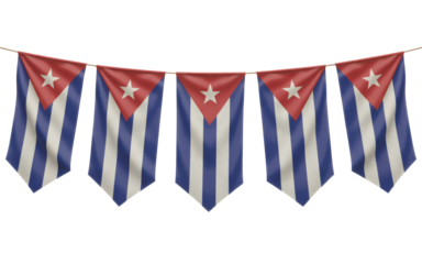 Celebrate Cuban pride with festive hanging flag pennants, perfect for national holidays and cultural events to show support