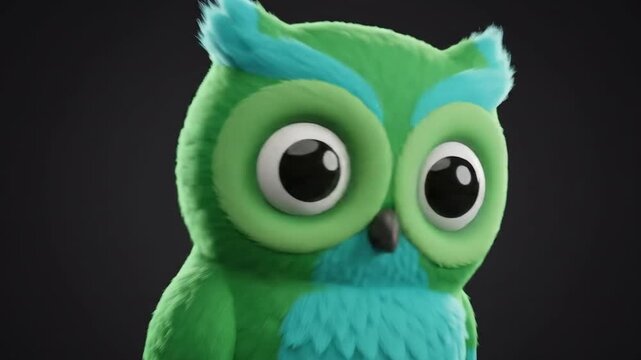 Cartoon owl profile view