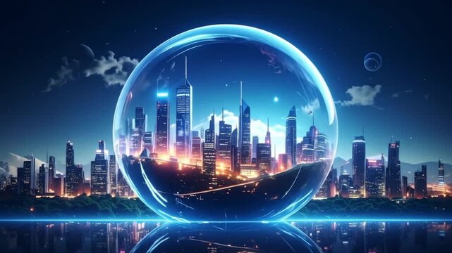 City protected by bubble