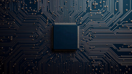 Electronic circuit board lines and chip background