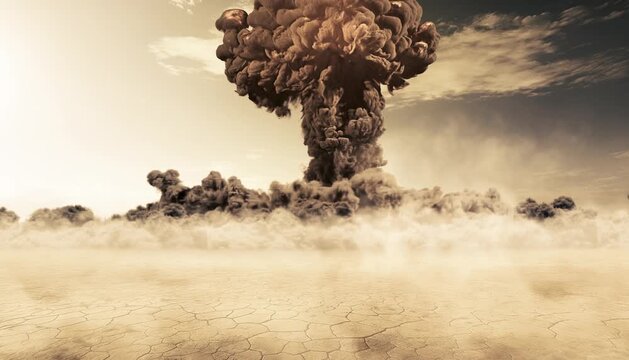 Nuclear Explosion Simulation with Dust Clouds