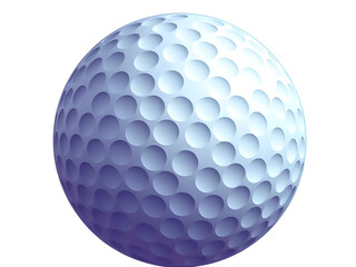 isolated render golf ball, plain white golf sphere, detailed 3d golf model, realistic dimple formation, golf sport equipment, white ball illustration, clean sports sphere, dimple mesh texture, bright 