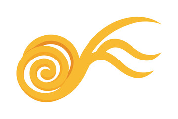 Artistic arrangement of pasta spirals forming a smooth flowing wave on white background, highlighting texture, shape, and creative culinary design for food, Italian, and gourmet concepts.