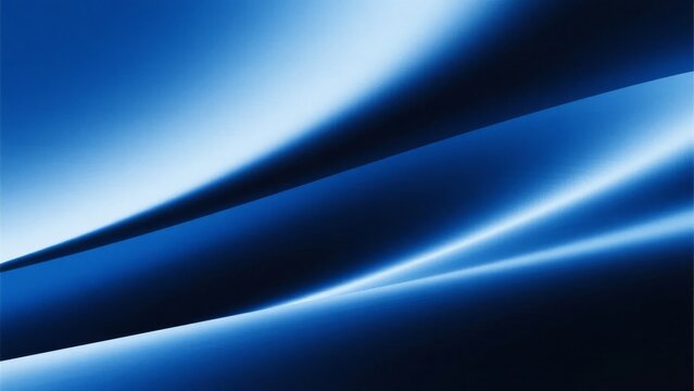 Abstract blue gradient with flowing light curves and smooth waves - Powered by Adobe
