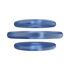 Blue Floating 3D Rings Minimal Abstract Geometry