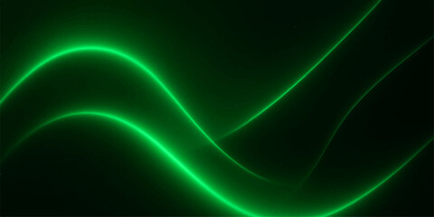Smooth flowing abstract green wave background