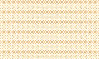 オレンジ色の角に空白のあるフレームで囲ったひし形の模様が重なるボーダー柄