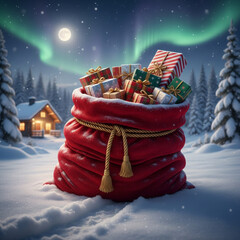 santa claus in the snow